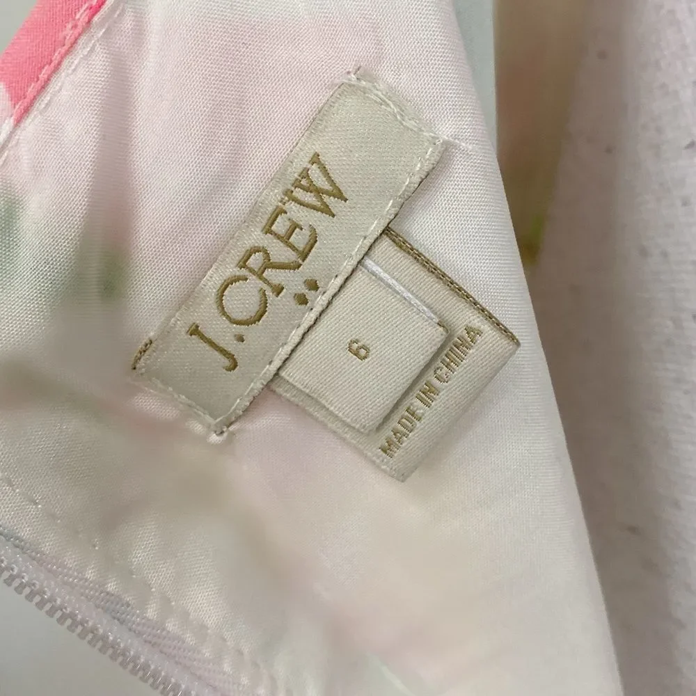 J. CREW Factory Women Dress Sz 6 Floral Hawaiian Tropical Aline Seaside Coastal - Picture 6 of 6